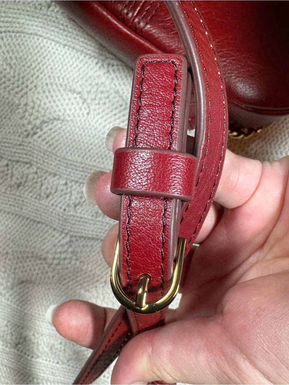 Fossil Jolie Leather Mini Crossbody Bag - Burgundy